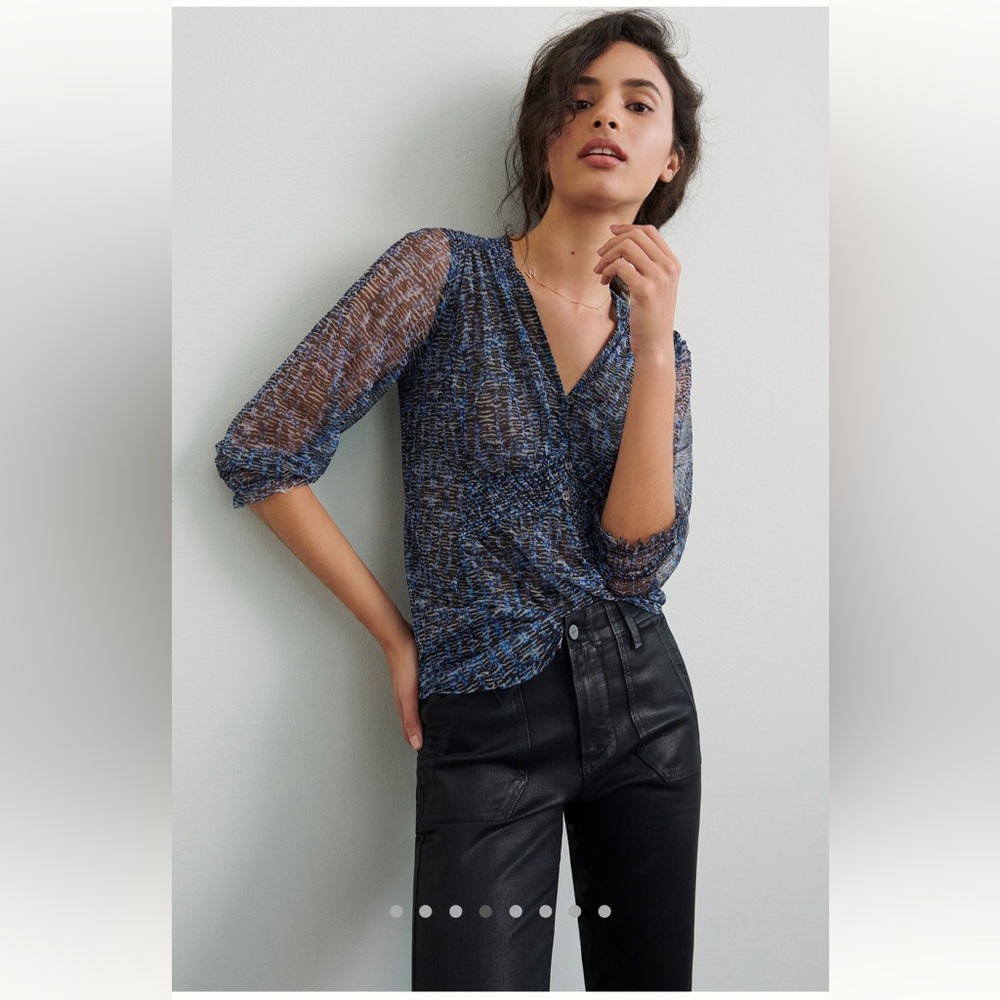 Anthropologie Gretchen Smocked Tunic - Picture 4 of 8